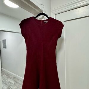 Banana Republic Deep Red Textured Dress